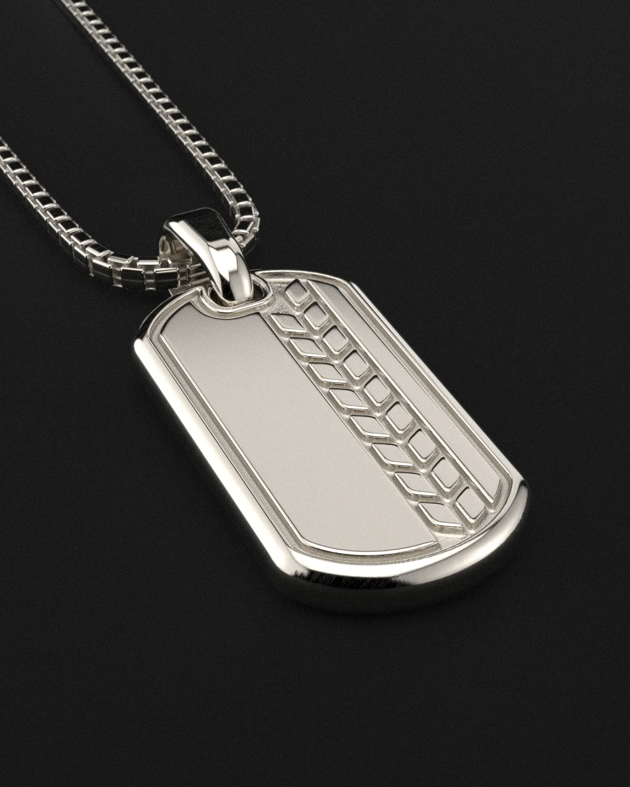 Royale White Solid Gold Pendant