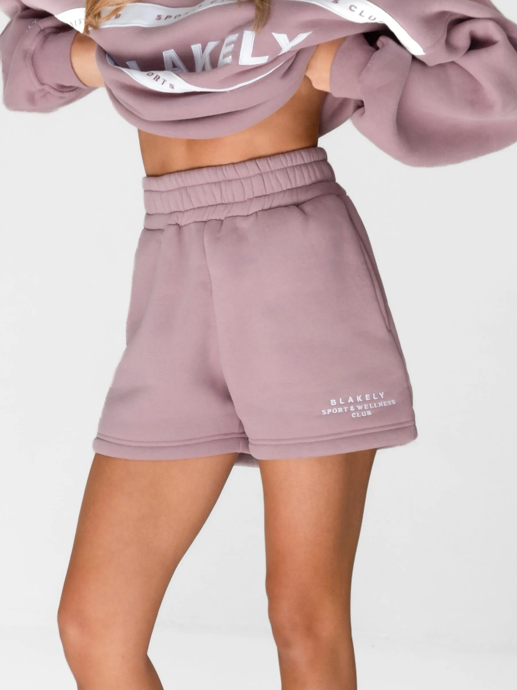 Serena Jogger Shorts - Dusty Pink