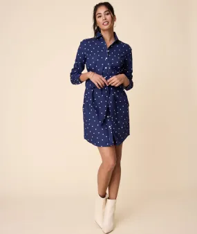 Stretch Cotton Madeleine Shirt Dress - FINAL SALE