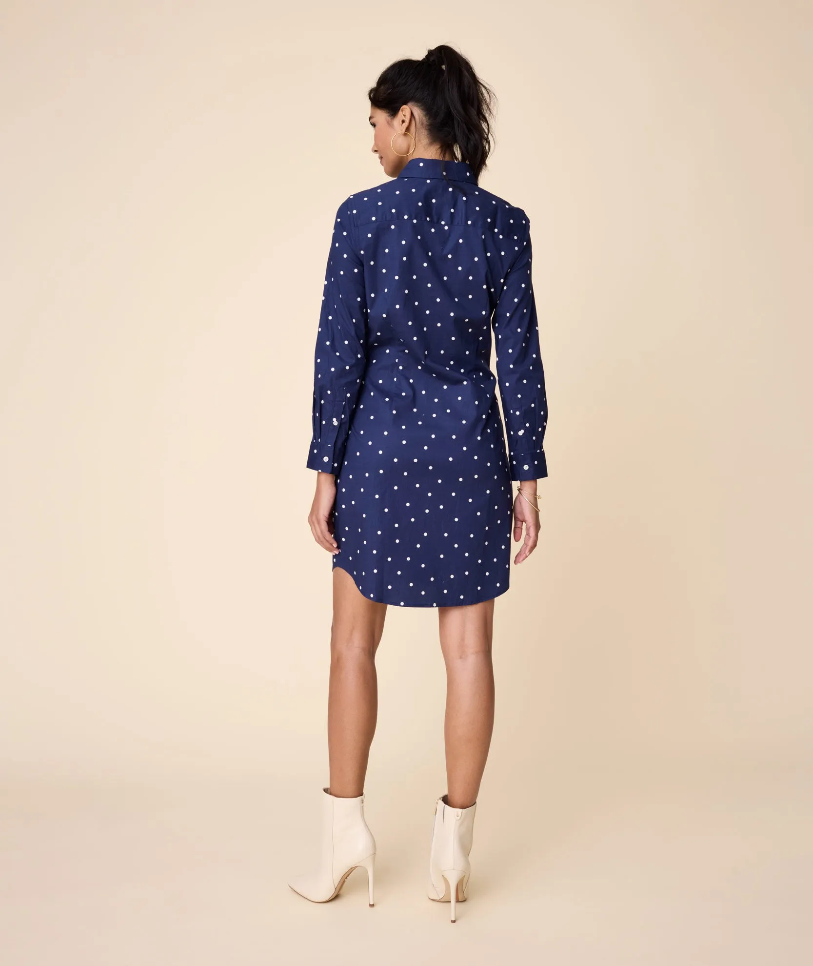 Stretch Cotton Madeleine Shirt Dress - FINAL SALE