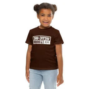 Summer Splash Ready: Girl's Short Sleeve Jiu-Jitsu Rash Guard - Chocolate