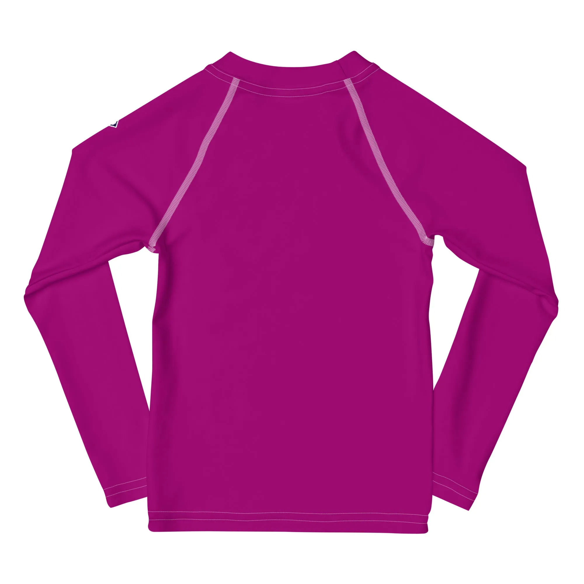 Sun-Kissed Explorer: Solid Color Rash Guards for Young Boys - Vivid Purple