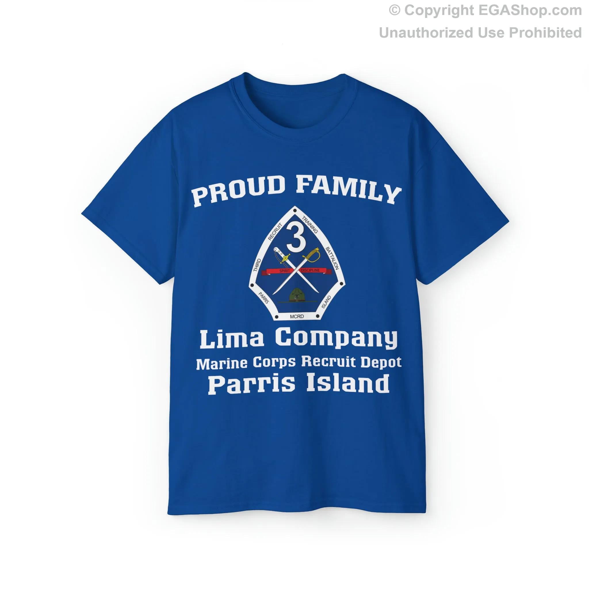 T-Shirt: Lima Co. MCRD Parris Island (3rd Battalion Crest)