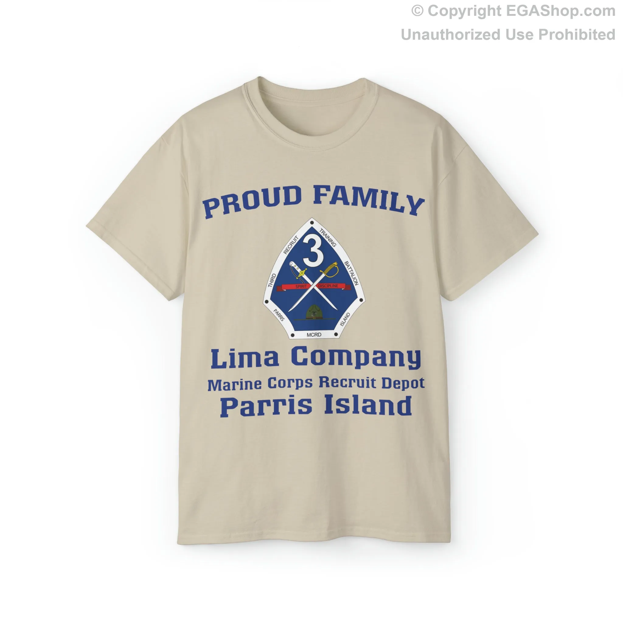 T-Shirt: Lima Co. MCRD Parris Island (3rd Battalion Crest)