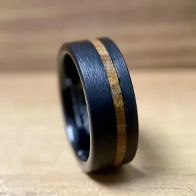 “The Frankfort” Kentucky Bourbon Barrel Tungsten Ring