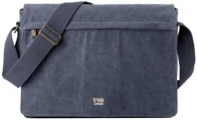 Troop London Organic Cotton Laptop Large Messenger Bag | Blue