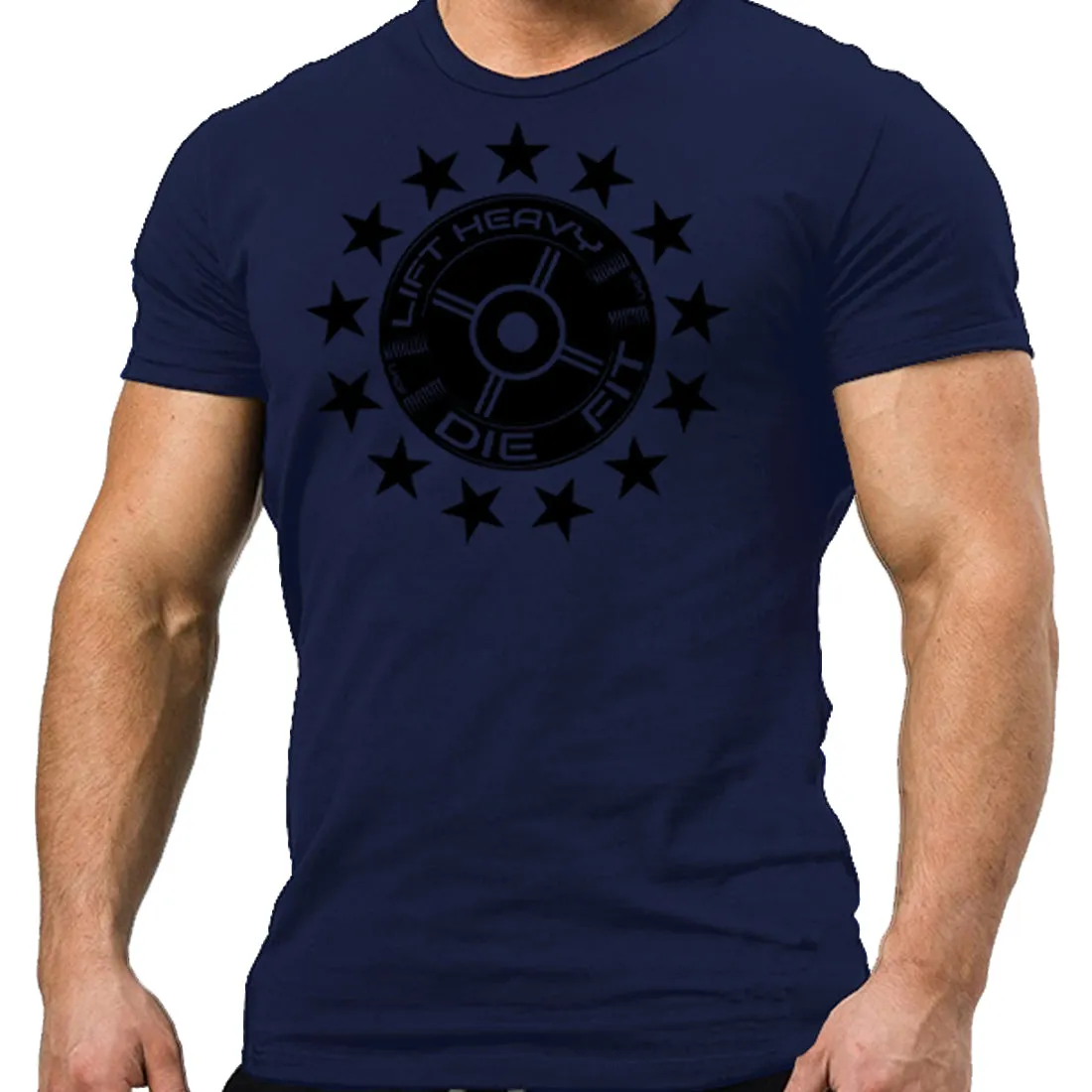 Unchain Your Strength with our 45lb Plate and Stars Unisex Shirt - The Ultimate Fitness Apparel for Gym-Goers and Athletes