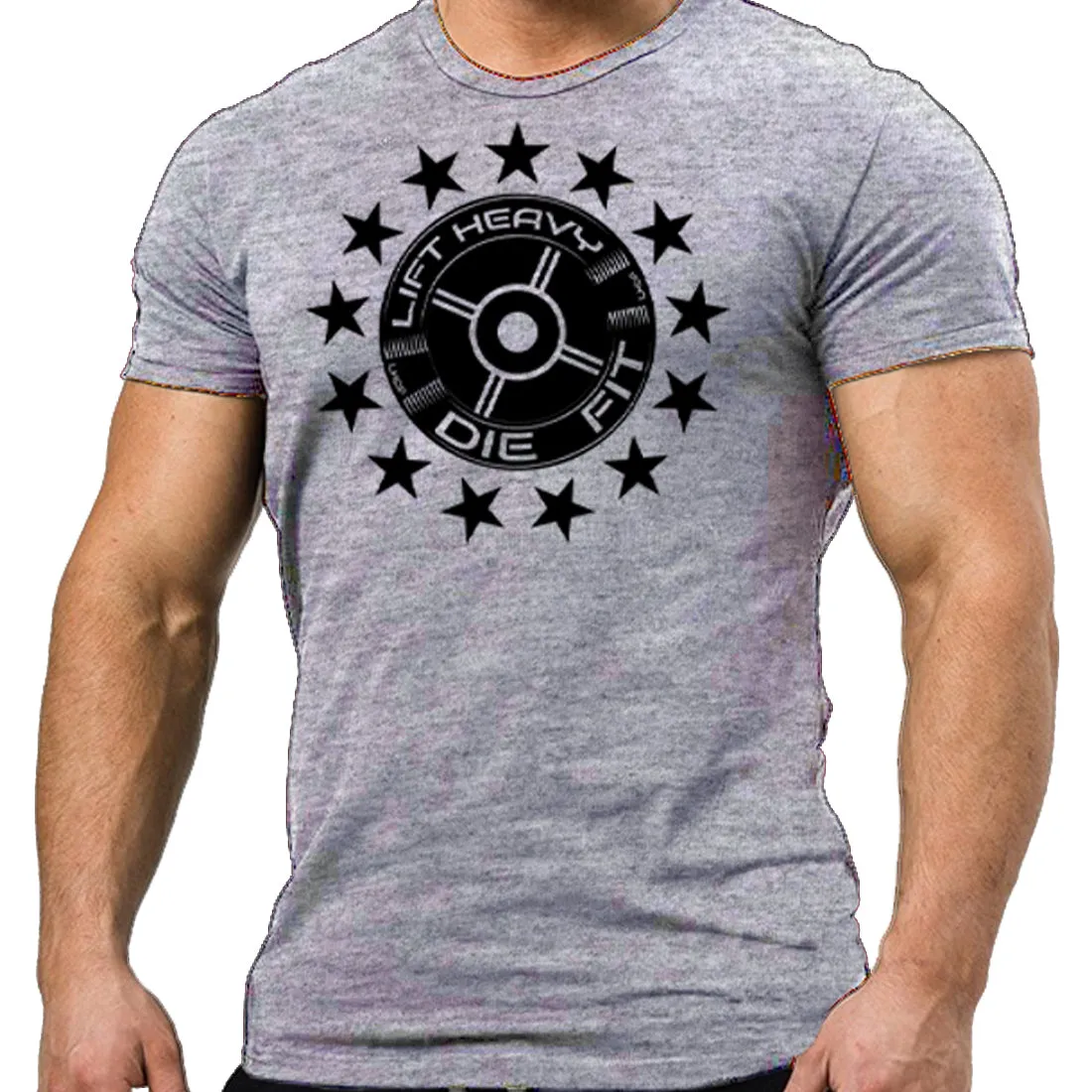 Unchain Your Strength with our 45lb Plate and Stars Unisex Shirt - The Ultimate Fitness Apparel for Gym-Goers and Athletes