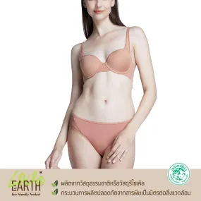 Wacoal Push Up Bra บรามีโครง เสริมฟองน้ำบาง 8 มม. (บราและกางเกงใน) รุ่น WB5P03 MU5P03 สีส้มอิฐ (BN)