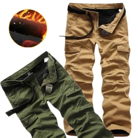 Winter Double Layer Thick Baggy Cotton Outdoor Men's Pants